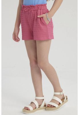 Imagen 2 del producto Short Niña Textura Pretina Elasticada Fucsia