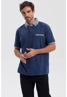 Imagen 1 del producto Polera Hombre Botón Azul Marino