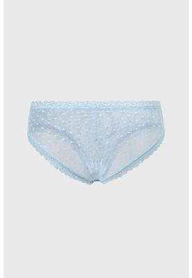 Imagen 2 del producto Calzón Mujer Bikini Detalle Encaje Azul Claro