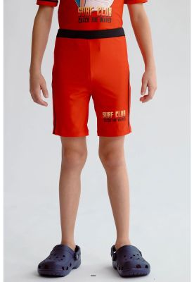 Short De Baño Niño Básico Rojo