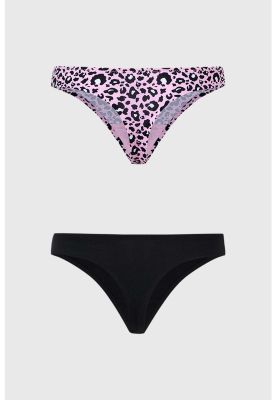 Imagen 2 del producto Calzón Mujer Bipack Colaless Liso Estampado Palo Rosa