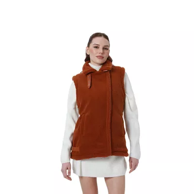 Polar Mujer Corderito Hebilla Camel Oscuro