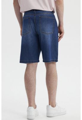 Imagen 2 del producto Bermuda Hombre Relajado Cortes Azul Oscuro