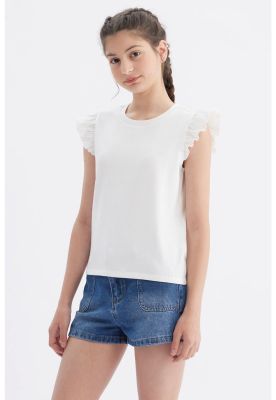 Imagen 2 del producto Polera Niña Rib Crudo