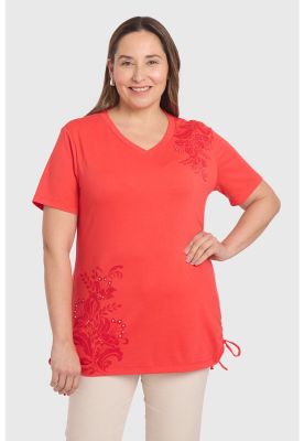 Imagen 1 del producto Polera Mujer Print & Strass Coral