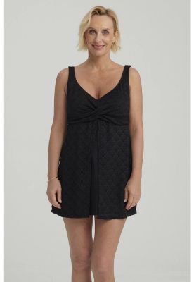 Traje De Baño Mujer Peto Vestido Rapport Negro