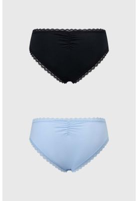 Imagen 2 del producto Calzón Mujer Bipack Bikini Encaje Push Azul Claro