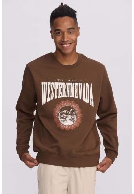 Imagen 2 del producto Polerón Hombre Print Central Chocolate