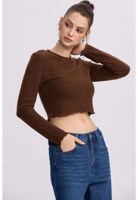 Imagen 2 del producto Sweater Mujer Crop Café