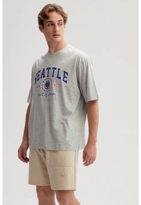 Imagen 2 del producto Polera Hombre Print Central Gris Melange