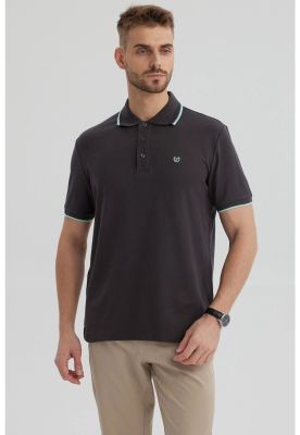 Polera Hombre Piqué Básica Lisa Marengo - lll