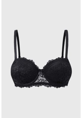 Sostén Mujer Copa Soft Strapless Encaje Negro