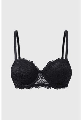 Sostén Mujer Copa Soft Strapless Encaje Negro