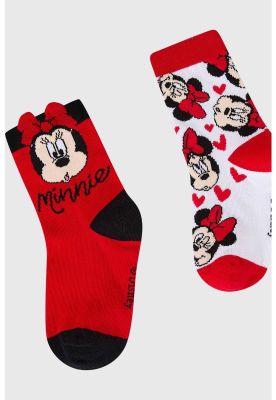 Imagen 2 del producto Calcetín Niño Bipack Mickey Mouse Rojo - I