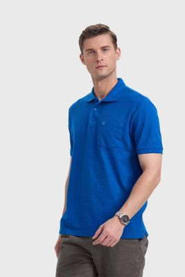 Imagen 2 del producto Polera Hombre Básica Piqué Azul