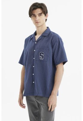 Imagen 2 del producto Camisa Hombre Slim Cuello Camisero Azul