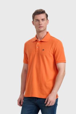 Imagen 2 del producto Polera Hombre Piqué Básica Naranjo