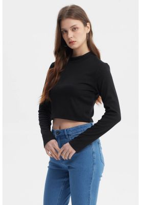 Imagen 2 del producto Polera Mujer Rib Negro - V