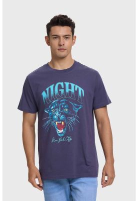 Imagen 1 del producto Polera Hombre Print Acid Wash Morado