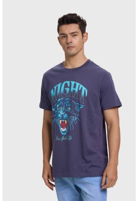 Imagen 2 del producto Polera Hombre Print Acid Wash Morado