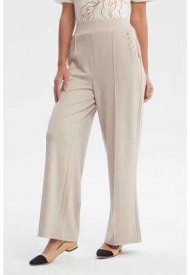 Imagen 2 del producto Pantalón Buzo Mujer Calce Recto Beige