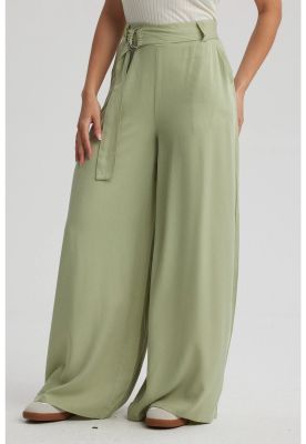 Imagen 2 del producto Pantalón Mujer Palazzo Cinturón Verde