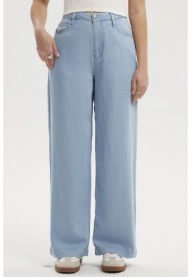 Imagen 1 del producto Jeans Mujer Wide Leg Pinza Azul Claro
