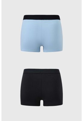 Imagen 2 del producto Calzón Mujer Bipack Short Tipo Bóxer Celeste