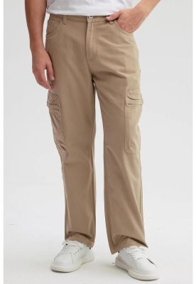 Jeans Hombre Baggy Cargo Beige