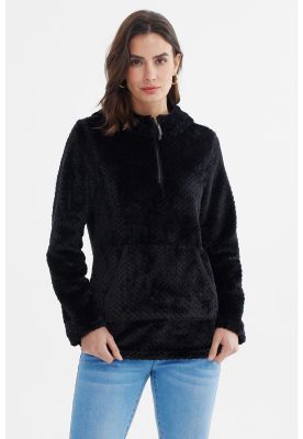 Imagen 1 del producto Polar Mujer Básico Aplicación Botón Negro