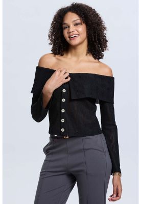 Imagen 2 del producto Sweater Mujer Con Bardot Negro