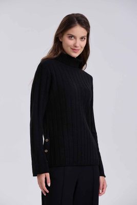 Imagen 2 del producto Sweater Mujer Botones Negro