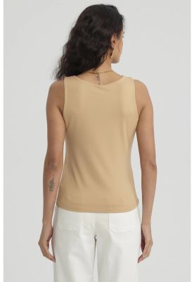 Imagen 2 del producto Polera Mujer Lisa Doble Capa Camel