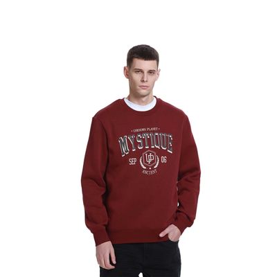 Polerón Hombre Print Posicional Burdeo Fashion's Park