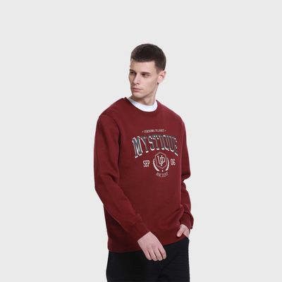 Imagen 2 del producto Polerón Hombre Print Posicional Burdeo Fashion's Park