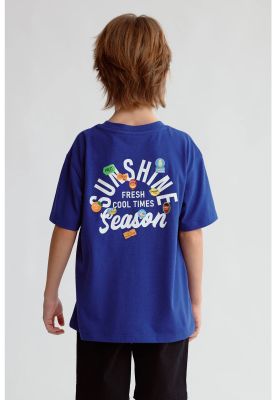 Imagen 2 del producto Polera Niño Print Posicional Azul Oscuro