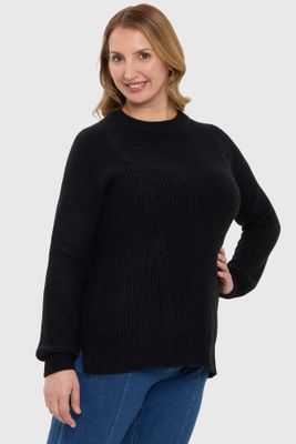 Imagen 2 del producto Sweater Mujer Calado Casual Negro