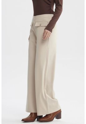 Imagen 2 del producto Pantalón Mujer Calce Recto Tapeta Botones Arena