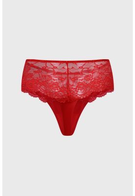 Imagen 2 del producto Calzón Mujer Detalle Encaje Rojo