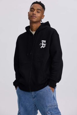 Imagen 2 del producto Polerón Hombre Full Zipper Print Negro