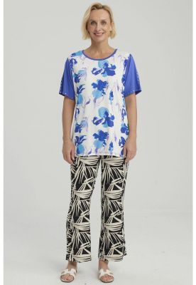 Polera Mujer Cruce Cuello Azulino