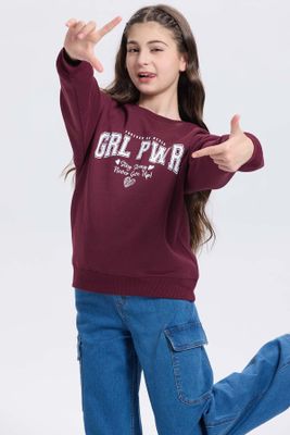 Imagen 2 del producto Polerón Niña Print Básico Vino