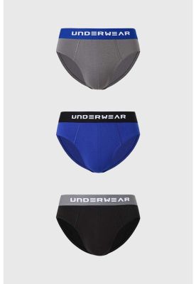 Bóxer Hombre Tripack Liso Azul - V