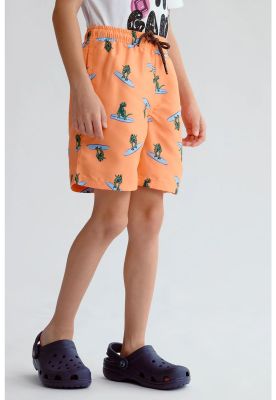 Imagen 2 del producto Short de Baño Niño Básico Print Naranjo