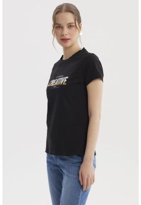 Imagen 2 del producto Polera Mujer Print Posiiconal Negro