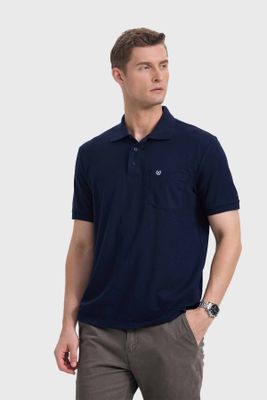 Imagen 2 del producto Polera Hombre Piqué Básica Azul Marino