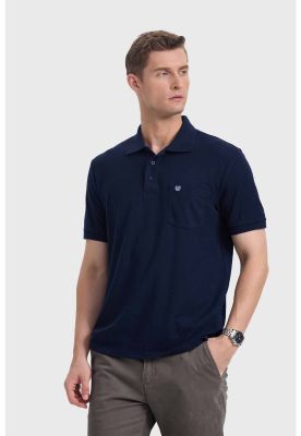 Imagen 2 del producto Polera Hombre Piqué Básica Azul Marino