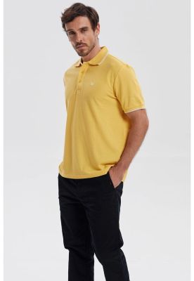 Imagen 2 del producto Polera Hombre Piqué Básica Lisa Naranjo - lll