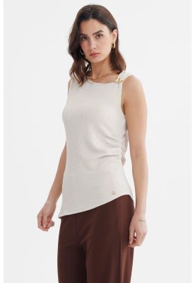 Imagen 2 del producto Polera Mujer Ajustada Sin Mangas Arena