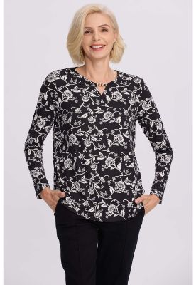 Imagen 2 del producto Polera Mujer Evasé Con Aplicación Negro - ll